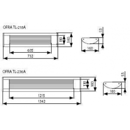 OFRA TL-236A-W fehér T8 FK lámpatest